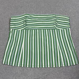 Ann Taylor Loft Womens Size 14 Green Striped Tube Top